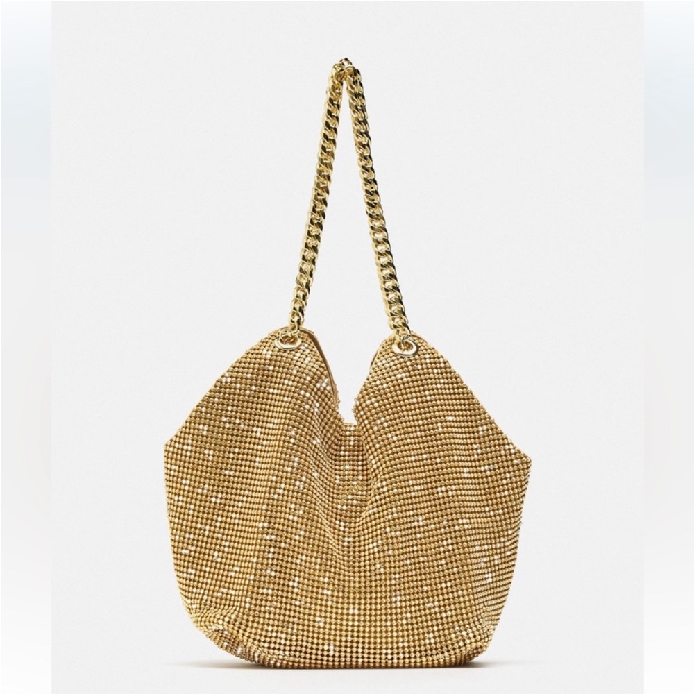 Zara NWT Rhinestone Mini Tote